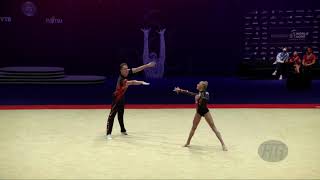 Great Britain 2 GBR  2021 Acrobatic Worlds Geneva SUI Dynamic Mixed Pair [upl. by Melbourne938]