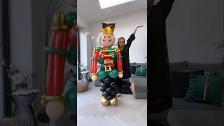 ❤️💚CHRISTMAS NUTCRACKER💚❤️ christmasdecorations christmasparty eventstyling balloonartist [upl. by Baryram676]