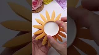 DIY Coffee Cups Craft coffee cup papercups sunflower diy diycrafts creativity fyp shorts [upl. by Catherina49]