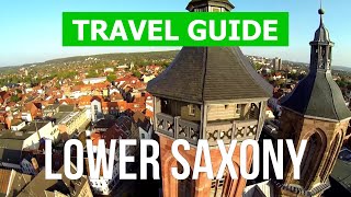 Lower Saxony Germany  City of Hannover Braunschweig Osnabrück Goettingen  Drone 4k video [upl. by Kissner]