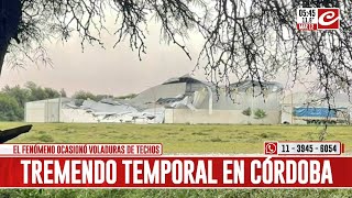 Tremendo temporal volvió a azotar a la provincia de Córdoba [upl. by Kristo]