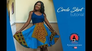 EASY WAY TO MAKE A CIRCLE SKIRT  BEGINNERS SEWING [upl. by Ellehcsar375]