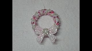 DIYSparkly Shabby Chic Wreath Ornament Made With DT Materials [upl. by Dannica]