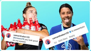 Sam Kerr and Kristie Mewis making us feel like a third wheel for 1 minute straight [upl. by Spitzer]