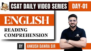 How To Solve English Reading Comprehension for UPSC Prelims CSAT 2024  Sleepy Classes CSAT Videos [upl. by Batory]