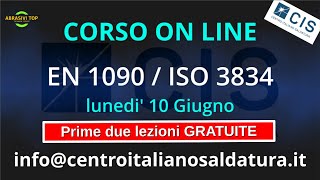 Corso On Line EN1090 ISO 3834  Lunedi 10 Giugno 2024 dalle 18 alle ore 20 [upl. by Asaeret]