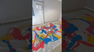 Dad surprises kids with a paint party in the garage 🫣😳🥹 girldad parenting paint [upl. by Keily]