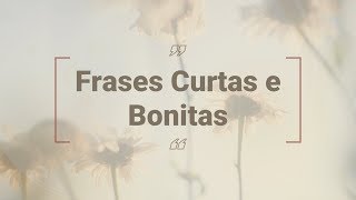 Frases curtas e bonitas  Pequenas reflexões para status legenda [upl. by Fritze233]