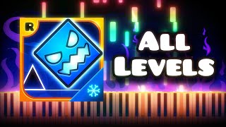 Geometry Dash SubZero  ALL LEVELS  Piano Tutorial [upl. by Ynehpets33]