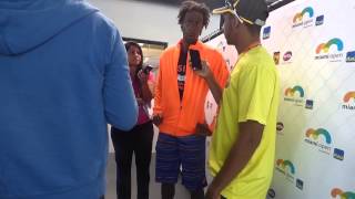 Monfils On Playing His Friend Tsonga in the Miami Open 2015 ATP Miami [upl. by Enetsuj]