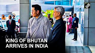 King of Bhutan Jigme Wangchuck arrives in Delhi for a 3day official visit [upl. by Minardi]