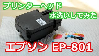 綺麗にインクが出なくなったのでプリンターヘッドを水で丸洗いにしてみた エプソン EP801A Epson wash the printer head with water [upl. by Wiencke]