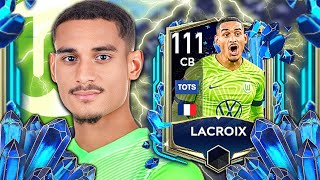 IS HE THE BEST CB TEAM OF THE SEASON PLAYER MAXENCE LACROIX 111 OVR REVIEW  FIFA MOBILE 23 [upl. by Cleveland455]