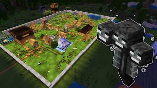 The Bad Ending wither attacks the ultimate minecraft village [upl. by Michail]