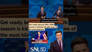 SNL Weekend Update Trump Insults Kamala Harris SNL 50th Season Begins [upl. by Eelloh]