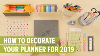 How To Decorate Your Planner For 2019 10 MustHave Planner Supplies [upl. by Daegal]