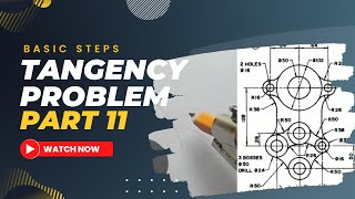 TANGENCY PROBLEMS IN TECHNICAL DRAWING [upl. by Ocirederf]