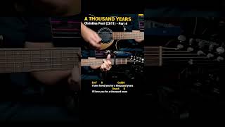 A Thousand Years  Christina Perri 2011  Easy Guitar Chords Tutorial with Lyrics Part 4 SHORTS [upl. by Nailij603]