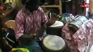 Djembe Master Abraham Mensah At Baobab Jungle Part 1 [upl. by Renrew58]