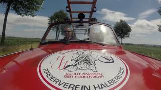 Feuerwehr Halberstadt  Der Feuerlöschtrabi des Fördervereins on Tour [upl. by Nilok342]