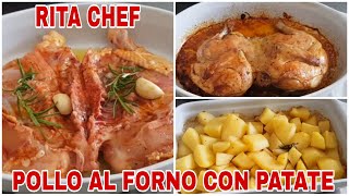 POLLO AL FORNO CON PATATE⭐RITA CHEF  Spettacolare Cottura perfetta [upl. by Kcirdneh]