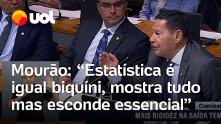 Mourão sobre fugas em ‘saidinhas’ ‘Estatística é igual biquíni mostra tudo mas esconde essencial’ [upl. by Ezara]