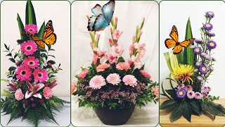 trending fresh ikebana flowers arrangement ideas 🏡🌹 [upl. by Rauch]