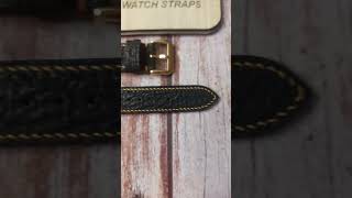 Black Sharkskin Leather Custom Notched Strap [upl. by Irrac]