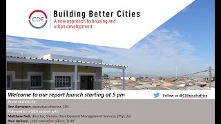 Report Launch  Building Better Cities A new approach to housing and urban development [upl. by Babby188]