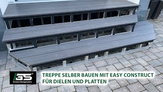 Treppe selber bauen WPC oder Holzdielen mit Alu Konstruktion  DIY Treppe selbst bauen [upl. by Gotcher]