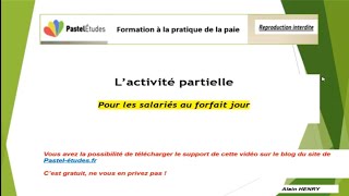 Comment calculer lindemnité dactivité partielle pour salariés en forfait jours [upl. by Drarig77]