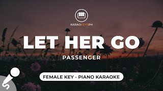 Let Her Go  Passenger Female Key  Piano Karaoke [upl. by Russi]