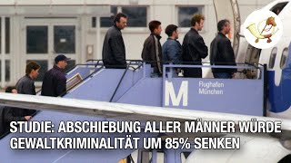 Studie Abschiebung aller Männer würde Gewaltkriminalität um 85 senken [upl. by Eimrej863]