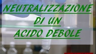 Neutralizzazione di un acido debole con una base forte [upl. by Edialeda]