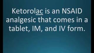 How to pronounce ketorolac Toradol Memorizing Pharmacology Flashcard [upl. by Noraj]