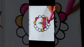 How to draw beautiful rangoli🥰very easy nd beautiful rangoli making ideas for diwalitrendingdiwali [upl. by Adnauqal676]