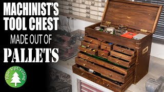 Machinists Tool Chest Made From Scrap Pallets [upl. by Van]