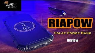 RIAPOW Solar Power Bank Review [upl. by Gent]