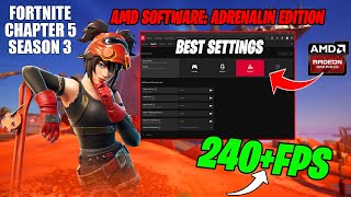 🔧 AMD Radeon Best Setting For Fortnite Chapter 5 Season 3 🔥FPS BOOST amp Fix Stutters 2024 [upl. by Etnoved]