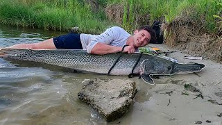 Fishing For Giant River Monsters DINOSAUR Alligator Gar [upl. by Animsay]