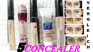 Der grosse TEST 5 Drogerie CONCEALER im Vergleich [upl. by Arbuckle]