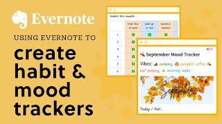 How to use Evernote to create monthly habit and mood trackers [upl. by Shem]