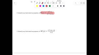 MAT151  Section 46c  The Horizontal Asymptote of a Rational Function [upl. by Remde]