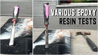 554 How to DAMAGE epoxy resin worktops [upl. by Nauqyt]