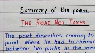 The Road Not Taken  Summary NotesLibrary [upl. by Haberman356]