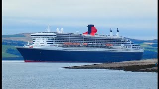 Cunard Queen Mary 2 departing the Clyde [upl. by Bahe492]