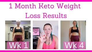 1 month Keto Weight Loss Results Weekly Weigh In [upl. by Nelleeus]