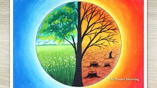 How to draw Save Tree Save Earth Save Nature drawing easy Poster drawing [upl. by Sheba]