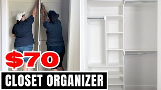 How To Build SIMPLE and CHEAP DIY Closet Organizers for 70 [upl. by Ferri26]