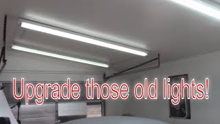 LED light upgrade Replacing old fluorescent bulbs with new 6000K LED lights [upl. by Aduh]